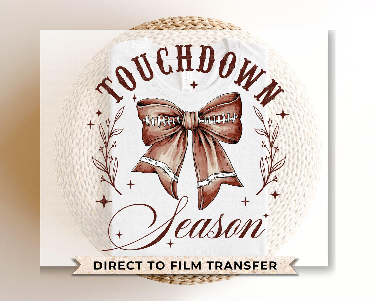 Football DTF Transfers, Ready to Press, T-shirt Transfers, Heat Transfer, Direct to Film, Sports Mom, Game Day, Coquette Touchdown Season