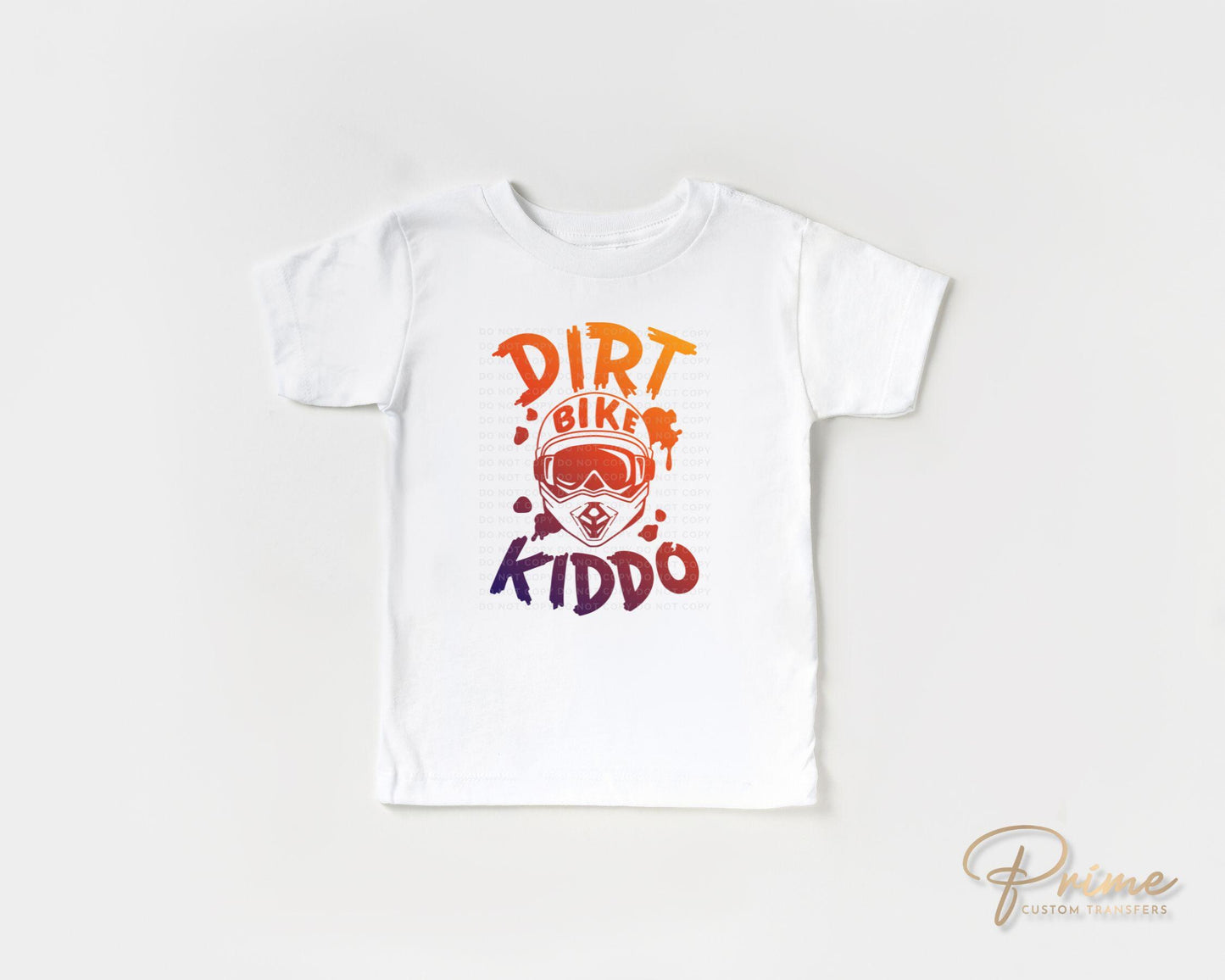 Dirt Bike Kiddo DTF Transfers, Ready to Press, T-shirt Transfers, Heat Transfer, Direct to Film, Helmet, Goggles, Kids, Boys, Mud, Muddy