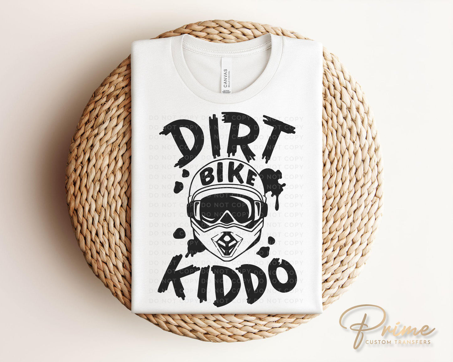 Dirt Bike Kiddo DTF Transfers, Ready to Press, T-shirt Transfers, Heat Transfer, Direct to Film, Helmet, Goggles, Kids, Boys, Mud, Muddy
