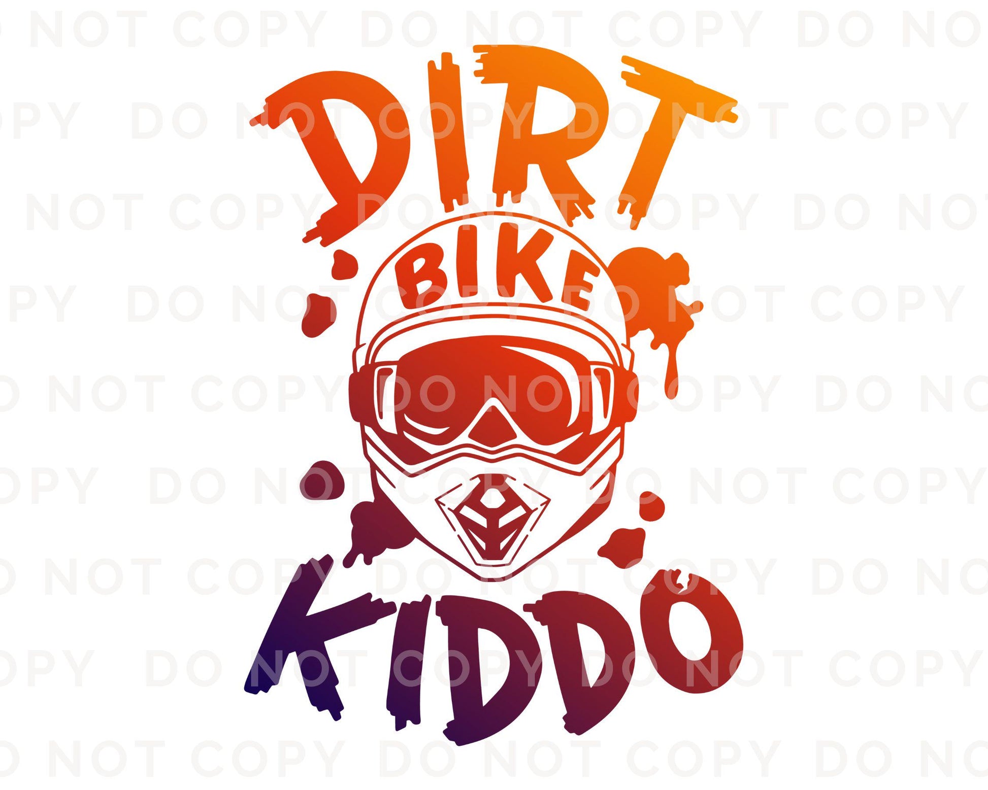Dirt Bike Kiddo DTF Transfers, Ready to Press, T-shirt Transfers, Heat Transfer, Direct to Film, Helmet, Goggles, Kids, Boys, Mud, Muddy