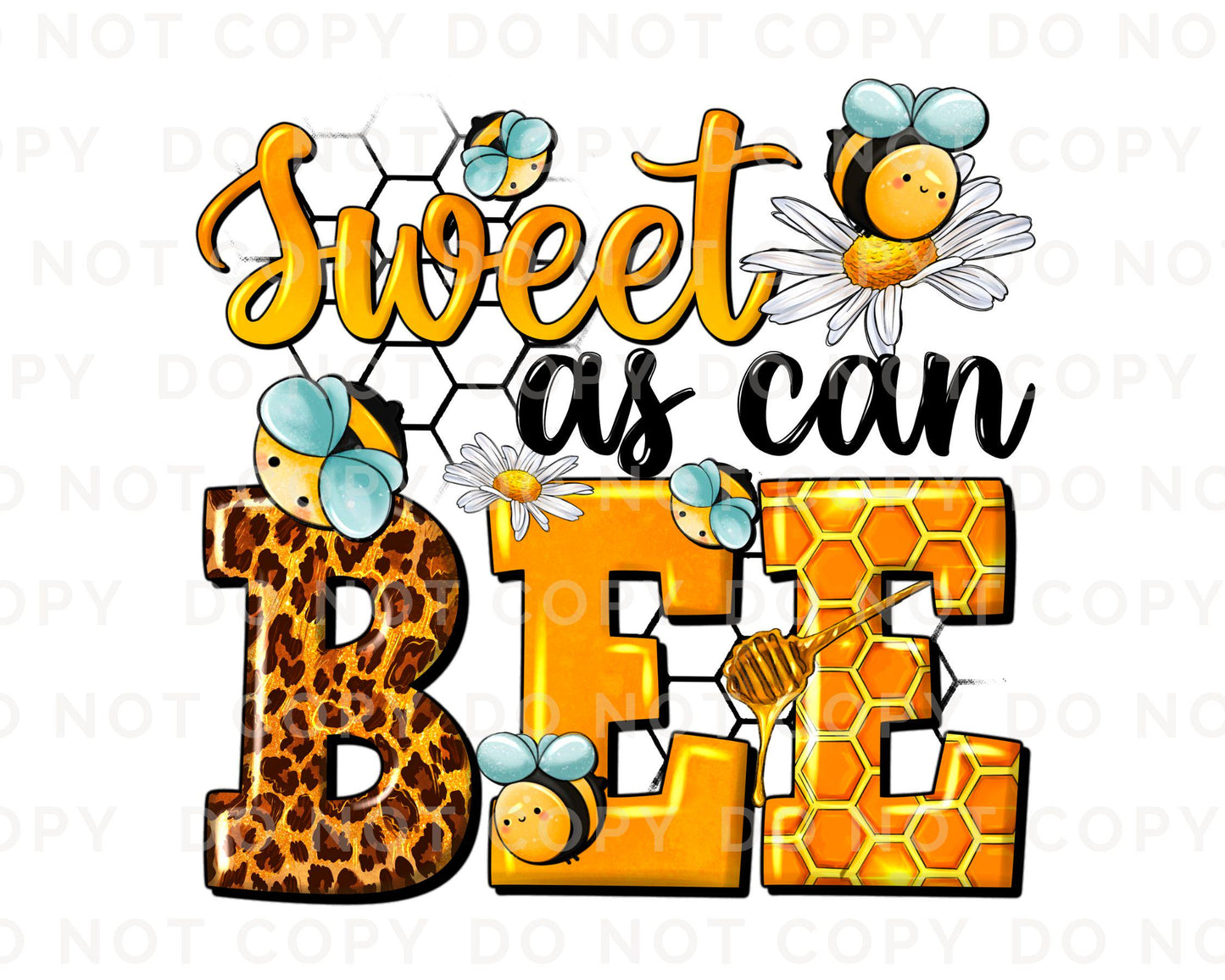 Sweet as Can Bee DTF Transfers, Ready to Press, T-shirt Transfers, Heat Transfer, Direct to Film, Little Girl, Cute, Bumble Bee, Honey