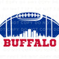 Football DTF Transfers, Ready to Press, T-shirt Transfers, Heat Transfer, Direct to Film, Sports, Full Color, Distressed, Buffalo, New York