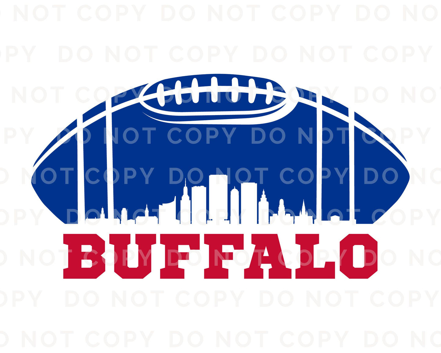 Football DTF Transfers, Ready to Press, T-shirt Transfers, Heat Transfer, Direct to Film, Sports, Full Color, Distressed, Buffalo, New York