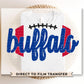 Football DTF Transfers, Ready to Press, T-shirt Transfers, Heat Transfer, Direct to Film, Sports, Full Color, Distressed, Buffalo, New York