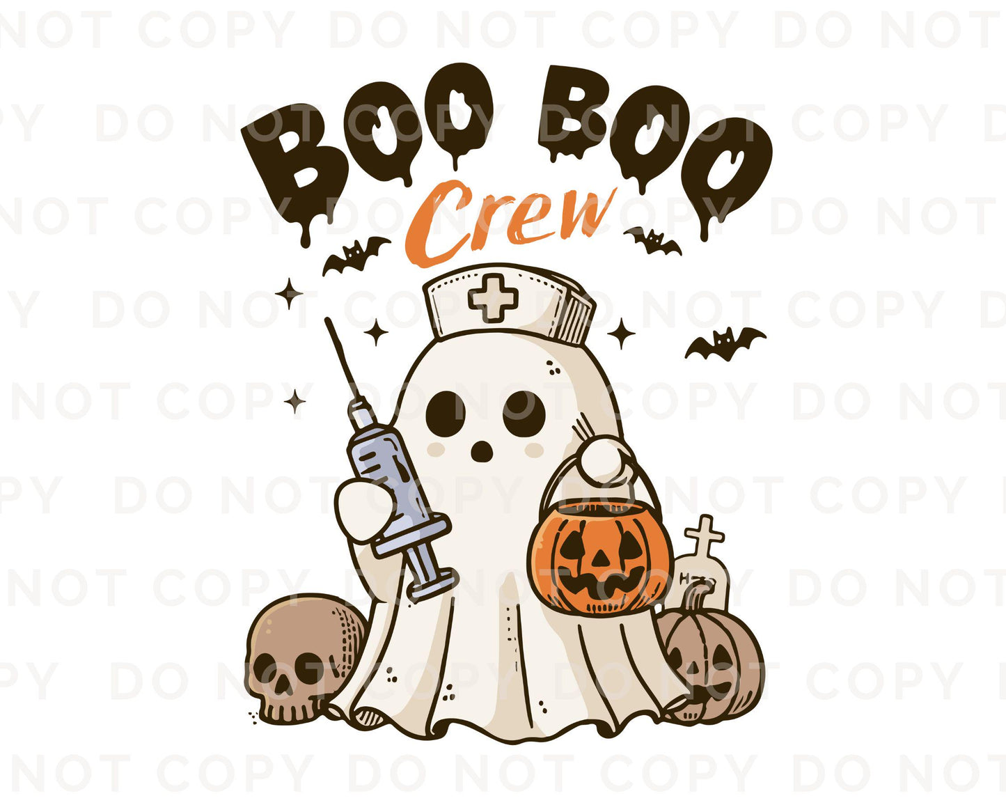 Halloween DTF Transfers, Ready to Press, T-shirt Transfers, Heat Transfer, Direct to Film, Ghost, Fall, Doctor, Nurse, The Boo Boo Crew