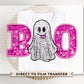 Halloween, DTF Transfers, Ready to Press, T-shirt Transfers, Heat Transfer, Direct to Film, Fall, Faux Glitter, Sparkly Cute Ghost, Boo