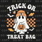 Halloween DTF Transfers, Ready to Press, T-shirt Transfers, Heat Transfer, Direct to Film, Trick or Treat Tote Bag, Decal, Candy, Ghost