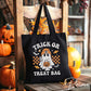 Halloween DTF Transfers, Ready to Press, T-shirt Transfers, Heat Transfer, Direct to Film, Trick or Treat Tote Bag, Decal, Candy, Ghost