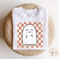 Halloween DTF Transfers, Ready to Press, T-shirt Transfers, Heat Transfer, Direct to Film, Fall, Autumn, Cute Trendy, Checkered Ghost