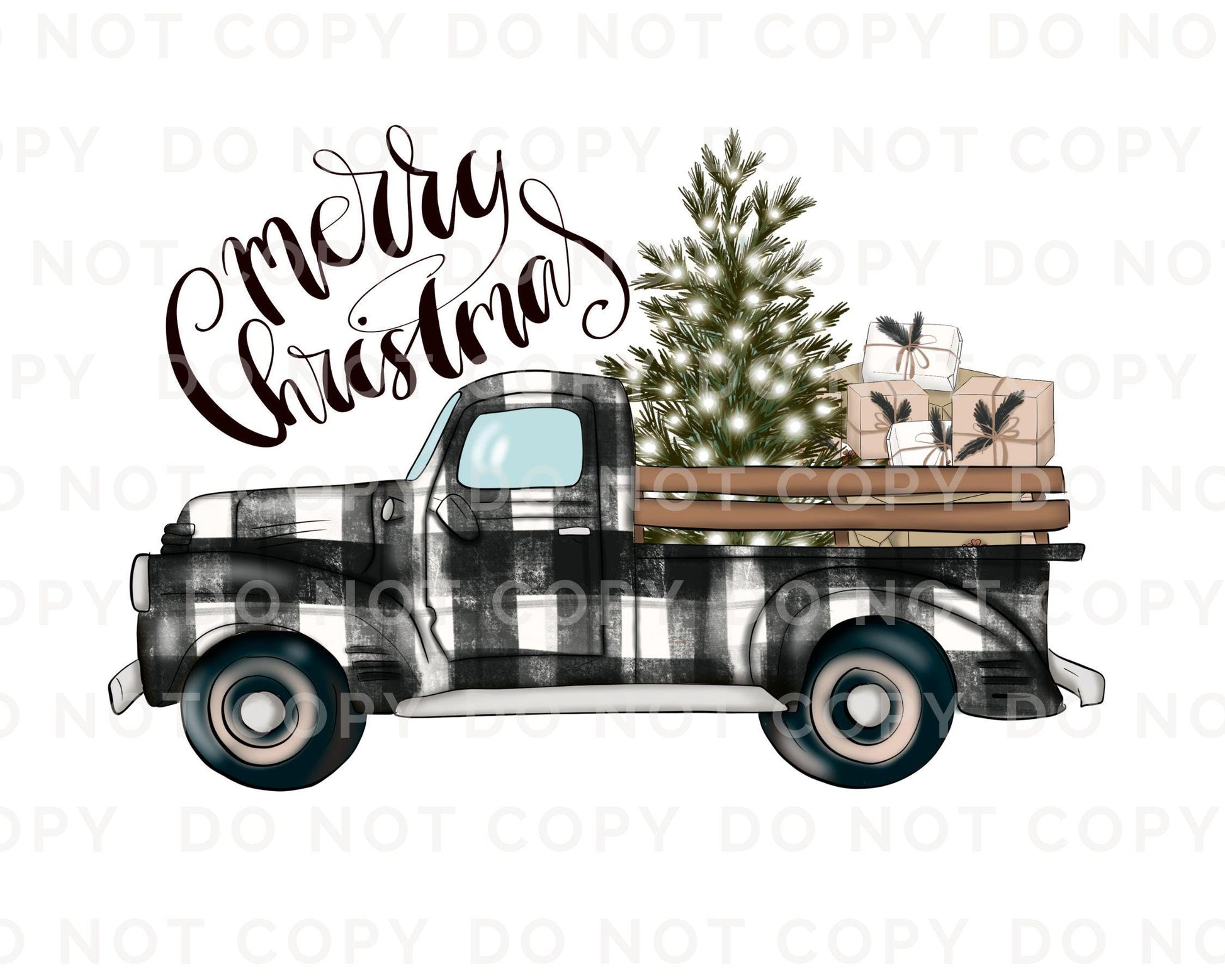 Christmas DTF Transfers, Ready to Press, T-shirt Transfers, Heat Transfer, Direct to Film, Holiday, Buffalo Plaid, Truck, Christmas Tree