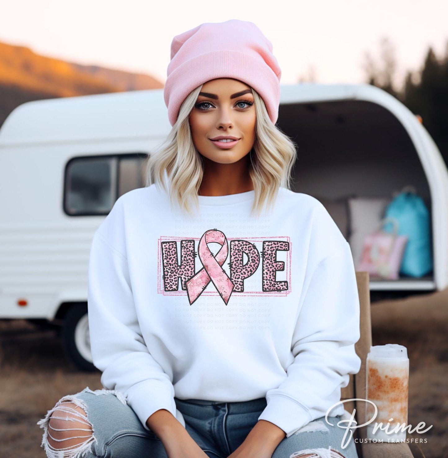 Breast Cancer DTF Transfers, Ready to Press, T-shirt Transfers, Heat Transfer, Direct to Film, Fight, Pink Ribbon, Hope, Cancer Awareness