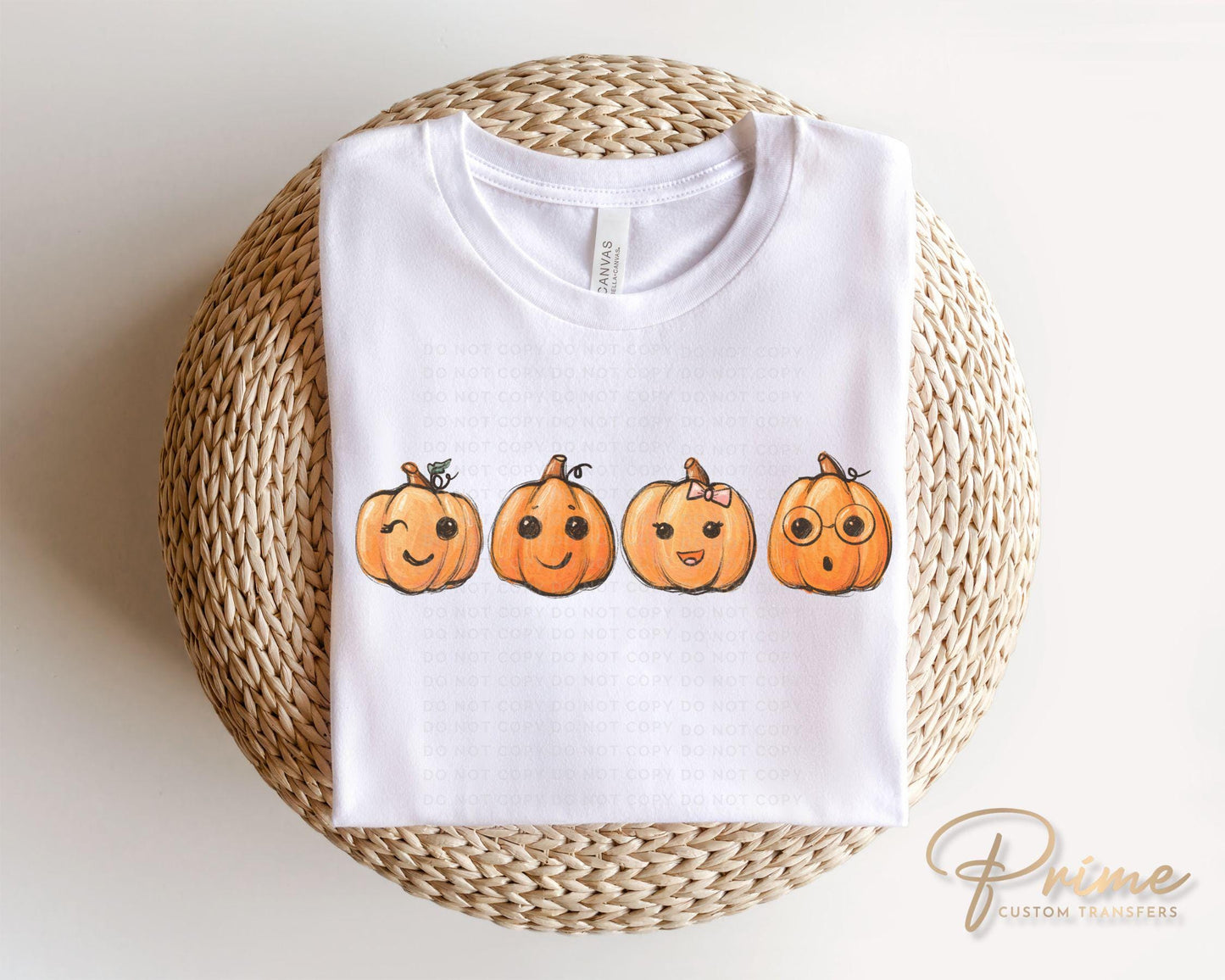 Fall DTF, Ready to Press, DIY T-shirt, Heat Transfer, Direct to Film, Cold Peel, Halloween, Thanksgiving, Autumn, Girl, Cute Baby Pumpkins