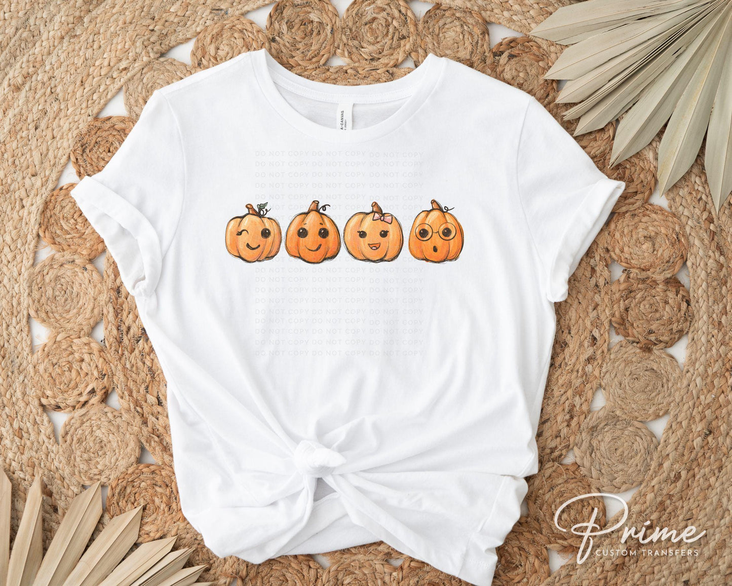 Fall DTF, Ready to Press, DIY T-shirt, Heat Transfer, Direct to Film, Cold Peel, Halloween, Thanksgiving, Autumn, Girl, Cute Baby Pumpkins