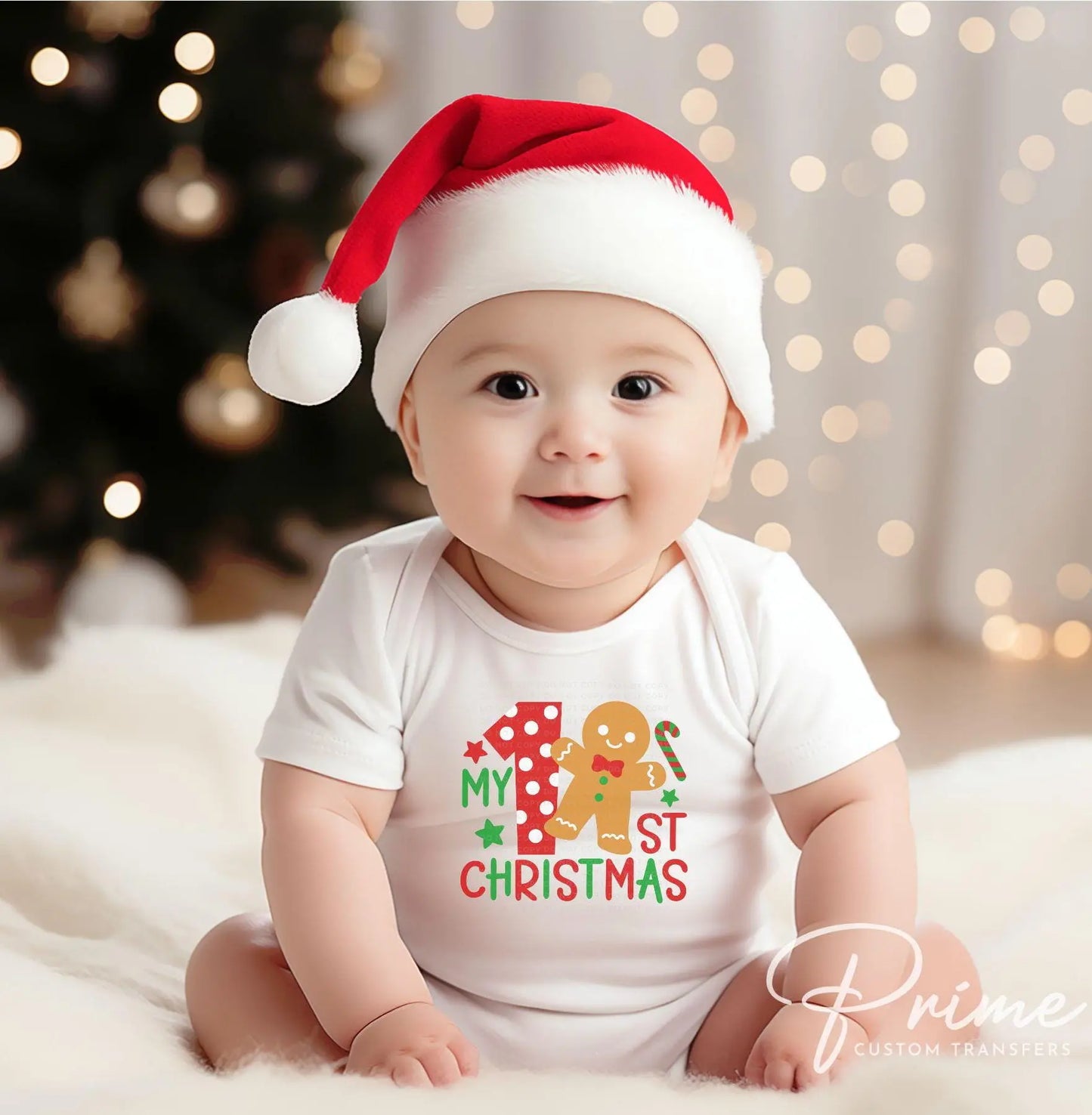 Christmas DTF Transfers, Ready to Press, T-shirt Transfers, Heat Transfer, Direct to Film, Baby Boy, Girl, Holiday, My 1st Christmas