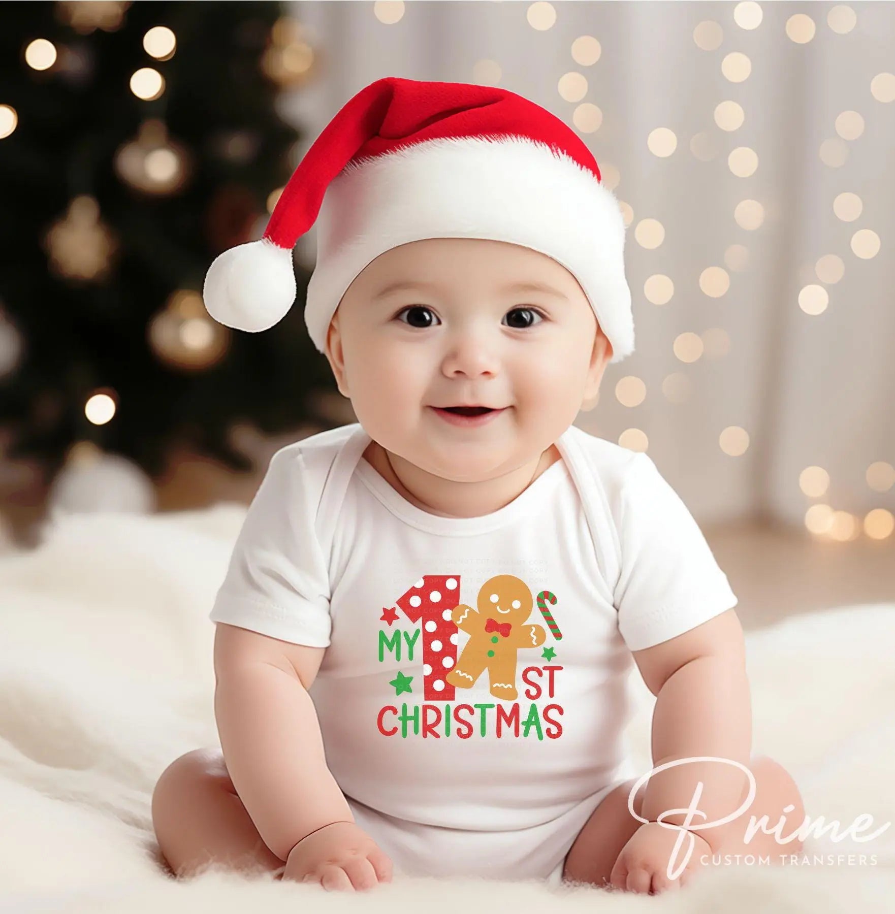 Christmas DTF Transfers, Ready to Press, T-shirt Transfers, Heat Transfer, Direct to Film, Baby Boy, Girl, Holiday, My 1st Christmas