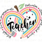 Teacher DTF Transfers, Ready to Press, T-shirt Transfers, Heat Transfer, Direct to Film, Preschool, Gift, School, Educator, Pencil Heart