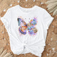 Butterfly DTF Transfers, Ready to Press, T-shirt Transfers, Heat Transfer, Direct to Film, Flowers, Spring, Cute, Girly, Floral Butterfly