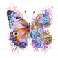 Butterfly DTF Transfers, Ready to Press, T-shirt Transfers, Heat Transfer, Direct to Film, Flowers, Spring, Cute, Girly, Floral Butterfly