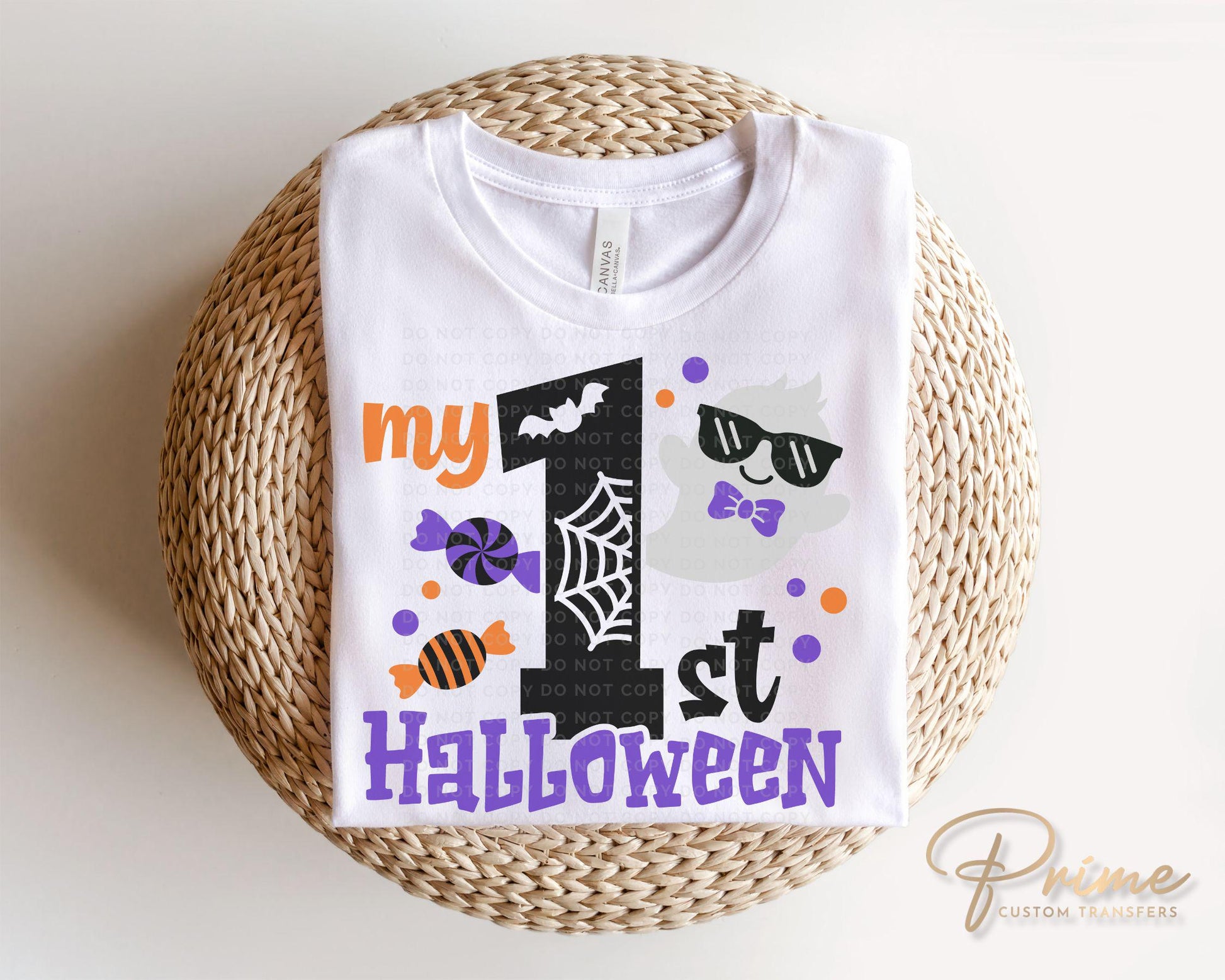 Halloween DTF Transfers, Ready to Press, T-shirt Transfers, Heat Transfer, Direct to Film, Baby Boy, Holiday, Fall, Ghost, My 1st Halloween