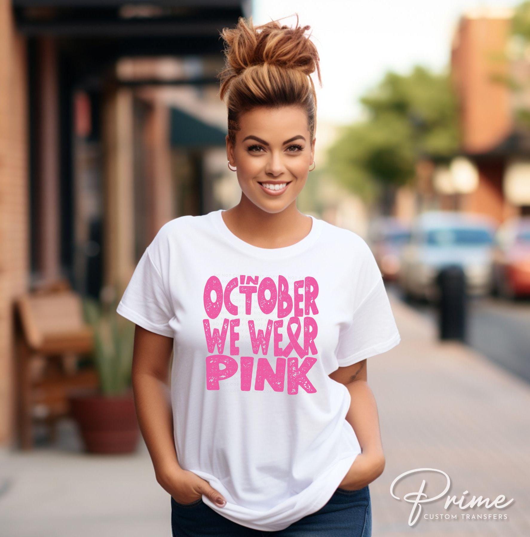 Breast Cancer DTF Transfers, Ready to Press, T-shirt Transfers, Heat Transfer, Direct to Film, Fight, Ribbon, Cancer Awareness, We Wear Pink