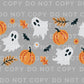 Halloween UV DTF Libbey 16oz Cup Wrap Sticker, Ready to Ship, rts, Direct to Film, Glass Can, Fall, Permanent, Pumpkins, Ghosts, Autumn