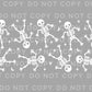 Halloween UV DTF Libbey 16oz Cup Wrap Sticker, Ready to Ship, rts, Direct to Film, Glass Can, Fall, Permanent, Autumn, Cute Skeletons