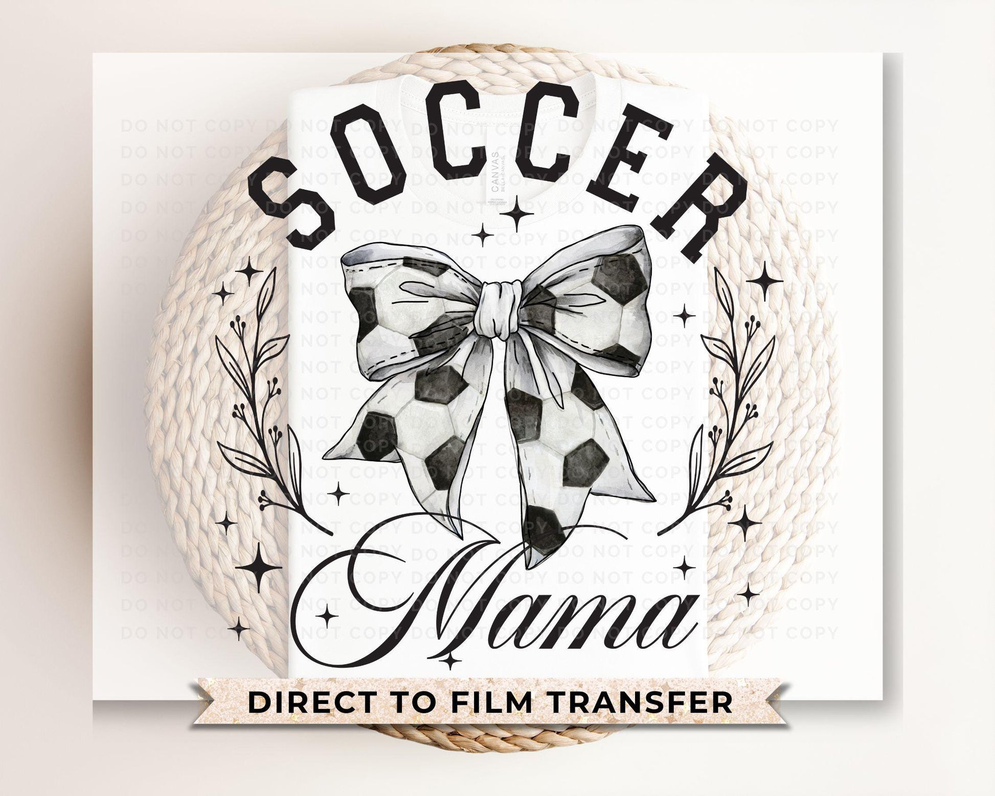 Soccer DTF Transfers, Ready to Press, T-shirt Transfers, Heat Transfer, Direct to Film, Cold Peel, Sports Mom, Girly, Soccer Mama Coquette