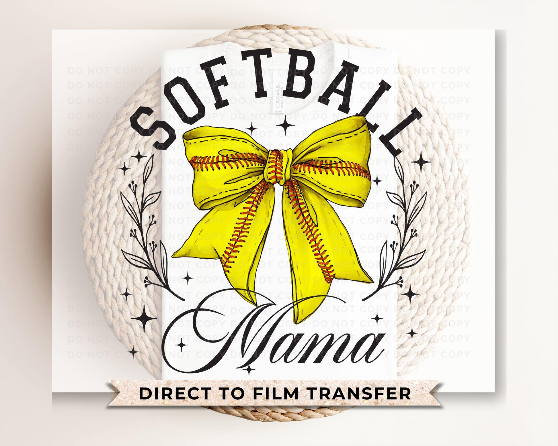 Softball DTF Transfers, Ready to Press, T-shirt Transfers, Heat Transfer, Direct to Film, Sports Mom, Game Day, Bow, Softball Mama Coquette