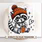 Halloween DTF Transfers, Ready to Press, T-shirt Transfers, Heat Transfer, Direct to Film, Kids, Fall, Autumn, Trendy, Feral, Fall Raccoon