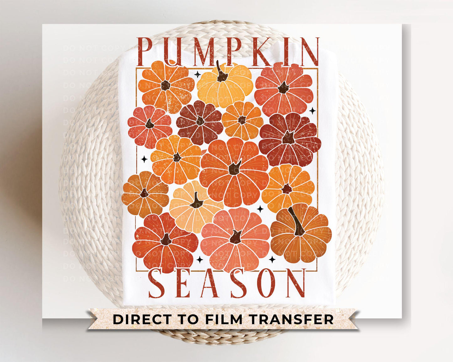 Fall DTF Transfers, Ready to Press, T-shirt Transfers, Heat Transfer, Direct to Film, Boho, Thanksgiving, Autumn, Trendy, Pumpkin Season