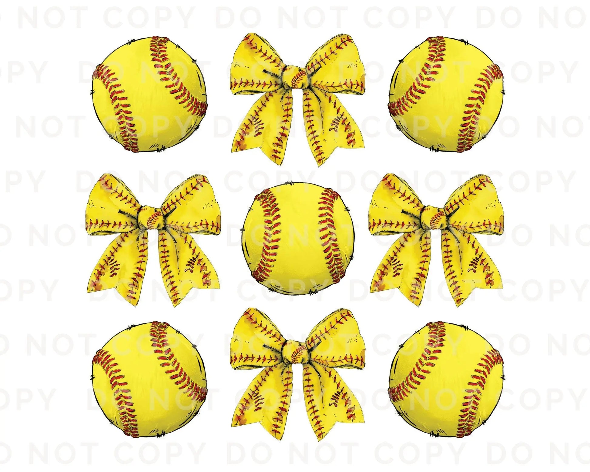 Softball DTF Transfers, Ready to Press, T-shirt Transfers, Heat Transfer, Direct to Film, Sports Mom, Softballs and Bows, Coquette, Trendy