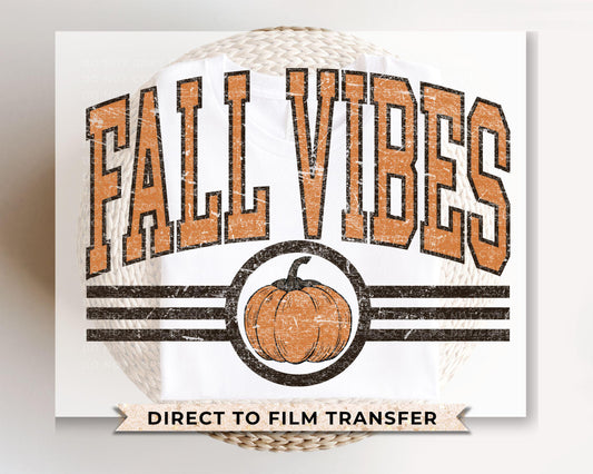 Halloween DTF Transfers, Ready to Press, T-shirt Transfers, Heat Transfer, Direct to Film, Varsity, Pumpkin, Trendy, Autumn, Fall Vibes