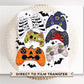Halloween DTF Transfers, Ready to Press, T-shirt Transfers, Heat Transfer, Direct to Film, Skeleton Zombie, Video Games, Gaming Controller