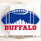 Football DTF Transfers, Ready to Press, T-shirt Transfers, Heat Transfer, Direct to Film, Sports, Full Color, Distressed, Buffalo, New York