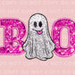 Halloween, DTF Transfers, Ready to Press, T-shirt Transfers, Heat Transfer, Direct to Film, Fall, Faux Glitter, Sparkly Cute Ghost, Boo