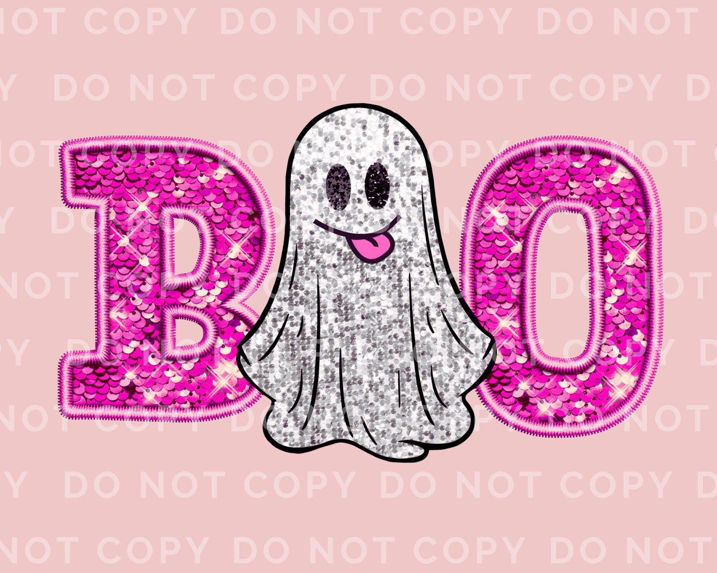 Halloween, DTF Transfers, Ready to Press, T-shirt Transfers, Heat Transfer, Direct to Film, Fall, Faux Glitter, Sparkly Cute Ghost, Boo