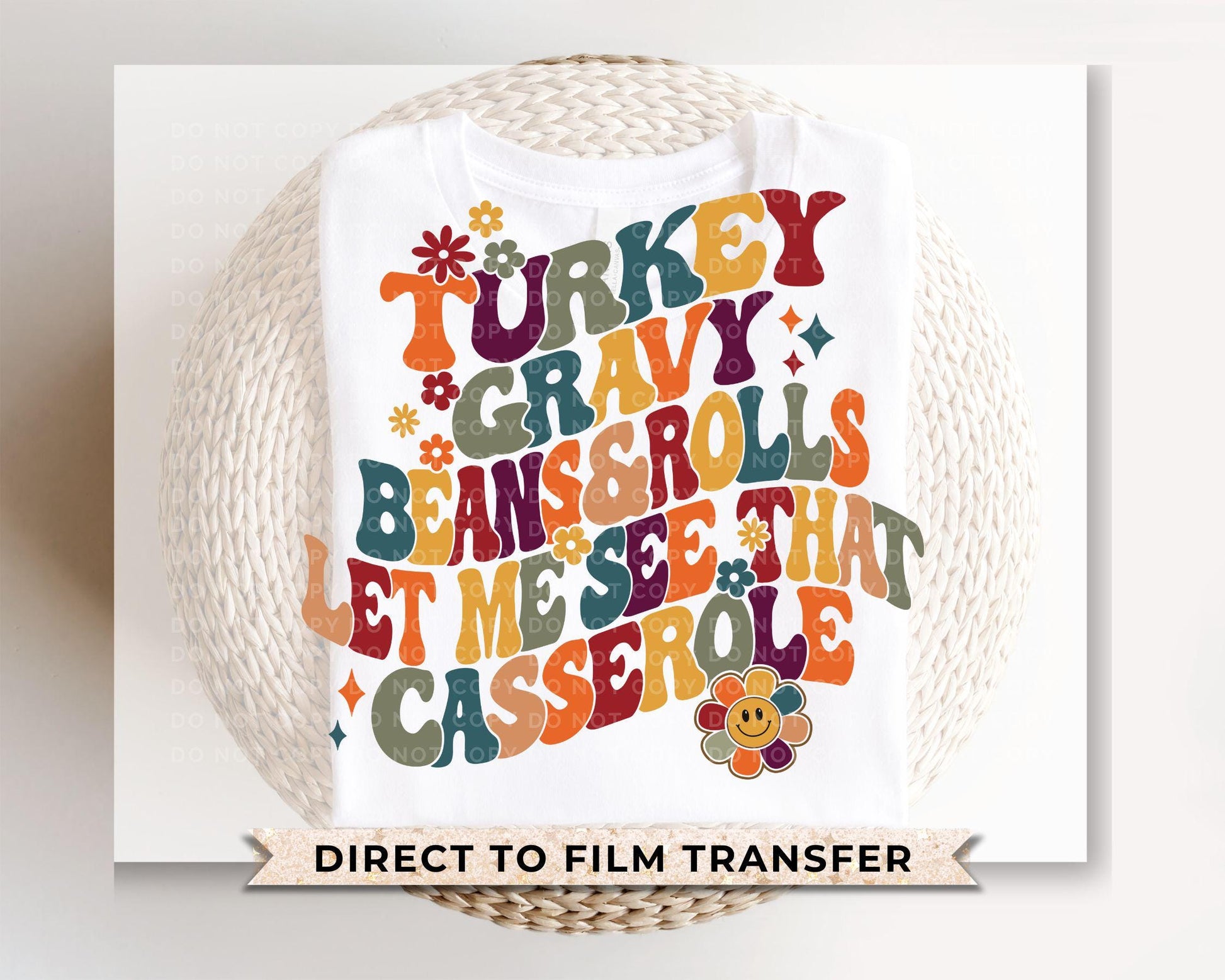 Thanksgiving DTF Transfers, Ready to Press, T-shirt Transfers, Heat Transfer, Direct to Film, Holiday, Fall, Casserole, Sides, Meal, Dinner