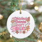 Christmas UV DTF Sticker for Ornaments, Ready to Apply, No Heat Needed, Permanent Adhesive, Waterproof, Decal, Christmas Calories Pink