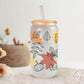 Fall UV DTF Libbey 16oz Cup Wrap Sticker, Ready to Ship, Direct to Film, Glass Can, Halloween, Permanent, Seasonal, Holiday, Autumn Leaves