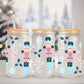 Christmas UV DTF Libbey 16oz Cup Wrap Sticker, Ready to Apply, No Heat, Permanent Adhesive, Waterproof, Glass Can, Holiday, Pink Nutcracker