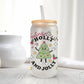Christmas UV DTF Libbey 16oz Cup Wrap Sticker, Ready to Apply, No Heat, Permanent Adhesive, Waterproof, Glass Can, Tree, Feeling Holly Jolly