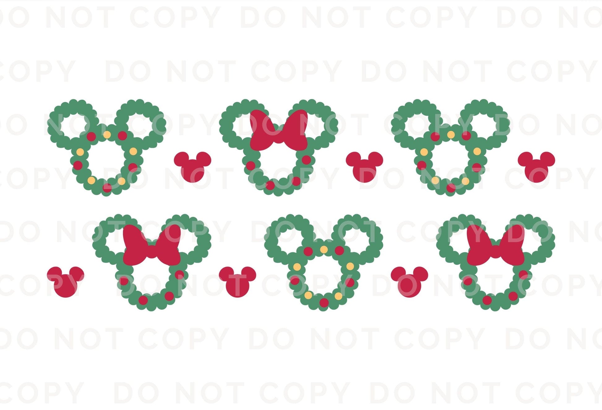 Christmas UV DTF Libbey 16oz Cup Wrap Sticker, Ready to Apply, No Heat, Permanent Adhesive, Waterproof, Glass Can, Christmas Mouse Wreath