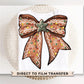 Christmas DTF Transfers, Ready to Press, T-shirt Transfers, Heat Transfer, Direct to Film, Holiday, Coquette, Girly, Candy, Gingerbread Bow