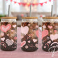 Valentine's Day UV DTF Libbey 16oz Cup Wrap Sticker, Ready to Apply, No Heat, Permanent Adhesive, Waterproof, Glass Can, Pink, Doodle Hearts
