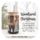 Christmas UV DTF Libbey 16oz Cup Wrap Sticker, Ready to Apply, No Heat, Permanent Adhesive, Waterproof, Glass Can, Holiday, Woodland, Deer