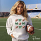 Football DTF Transfers, Ready to Press, T-shirt Transfers, Direct to Film, School Colors, Sports Mom, Game Day, Trendy, Football Green Bows