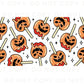 Halloween UV DTF Libbey 16oz Cup Wrap Sticker, Ready to Ship, Direct to Film, Glass Can, Fall, Permanent, Pumpkins, Autumn, Candy Apples