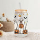 Halloween UV DTF Libbey 16oz Cup Wrap Sticker, Ready to Ship, Direct to Film, Glass Can, Fall, Permanent, Pet Lover, Pumpkin, Halloween Dogs