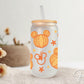 Halloween UV DTF Libbey 16oz Cup Wrap Sticker, Ready to Ship, Direct to Film, Glass Can, Fall, Permanent, Autumn, Flower, Pumpkin Mouse