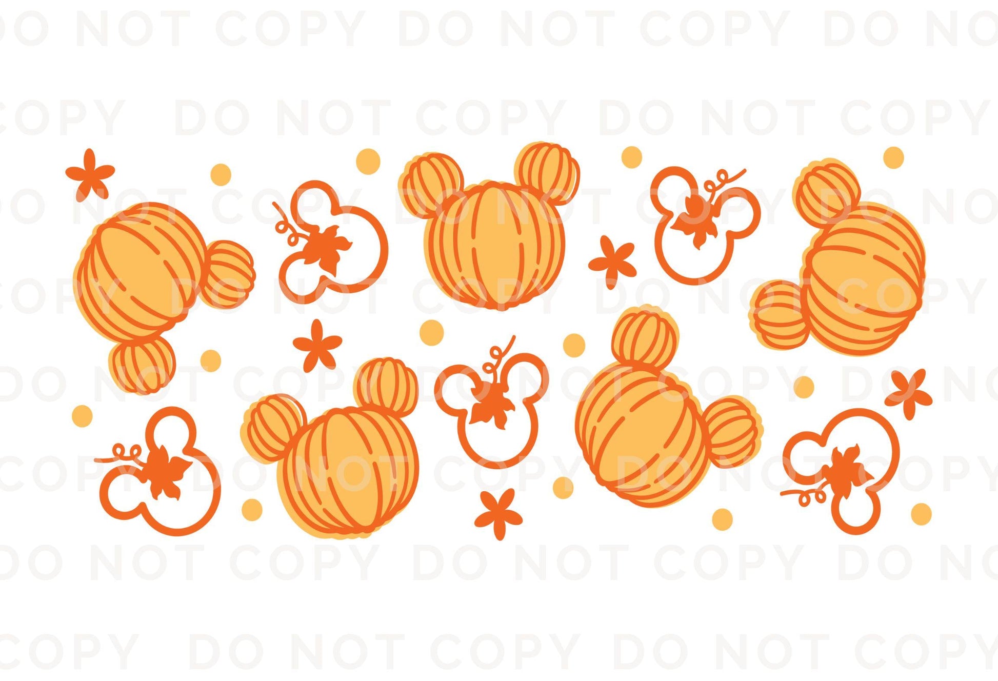 Halloween UV DTF Libbey 16oz Cup Wrap Sticker, Ready to Ship, Direct to Film, Glass Can, Fall, Permanent, Autumn, Flower, Pumpkin Mouse